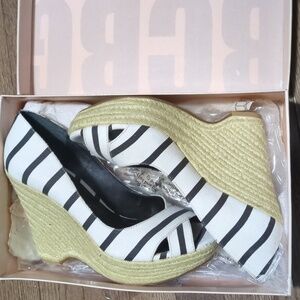 BCBGeneration Striped Espadrilles, 9 New